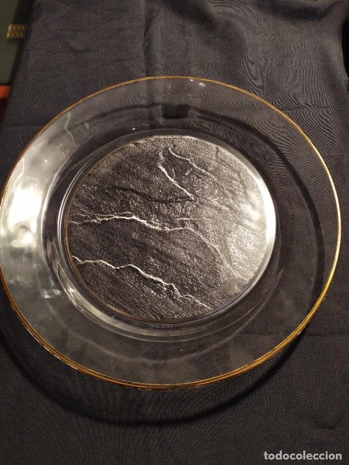 Vintage: BONITO PLATO DE CRISTAL - Foto 1