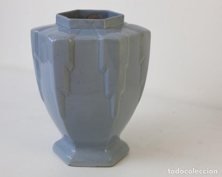 Vintage: Par jarrones de cer&aacute;mica art deco