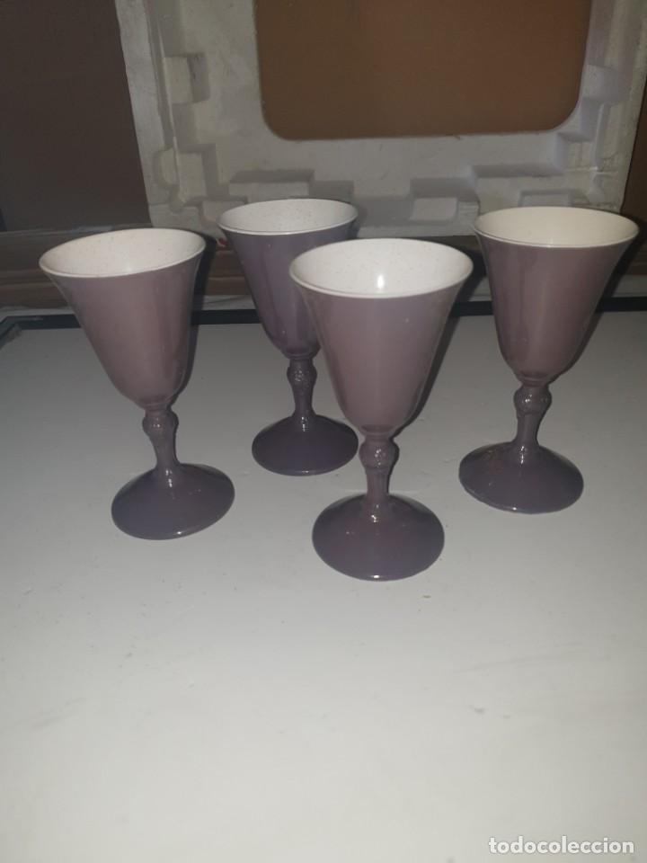 Vintage: 4 copas marron - Foto 1