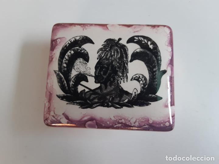 Vintage: Joyero Porcelana Indio Americano