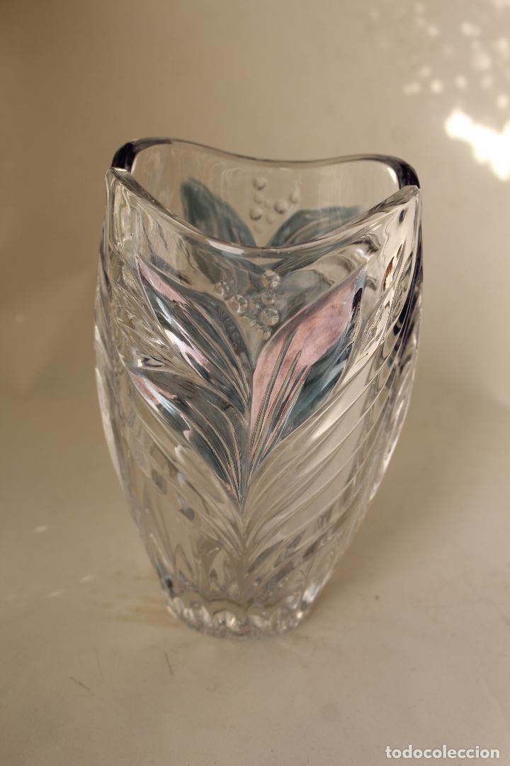 Vintage: jarron florero centro de cristal - Foto 1