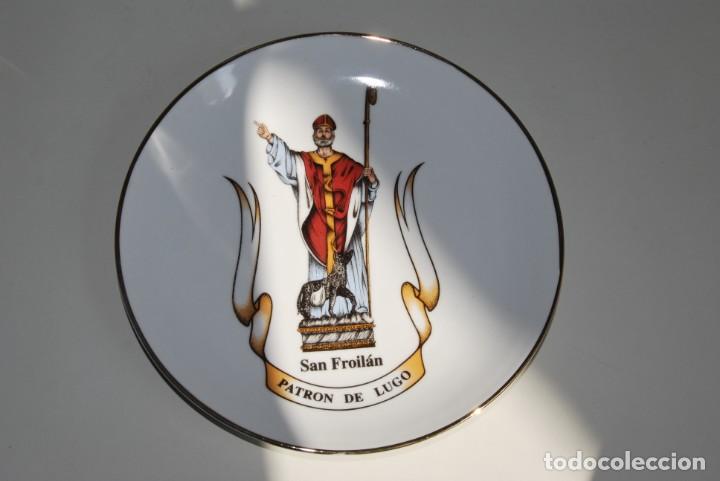 Vintage: PLATO DE PORCELANA - SAN FROIL&Aacute;N - PATR&Oacute;N DE LUGO - A&Ntilde;OS 70
