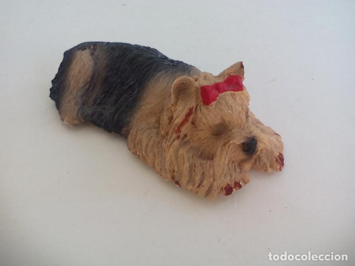 Vintage: FIGURA PERRO YORKSHIRE TERRIER. 1989 CHULAVISTA California usa. LIVING STONE. DOG