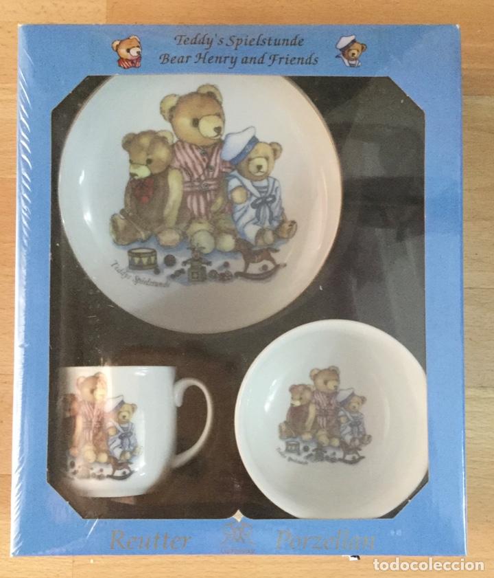Vintage: Set infantil Oso Teddy. Reutter. Nuevo. AX