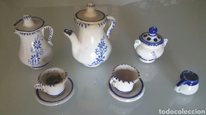Vintage: Juego de 6 piezas de cer&aacute;mica antigua, tama&ntilde;o peque&ntilde;o.