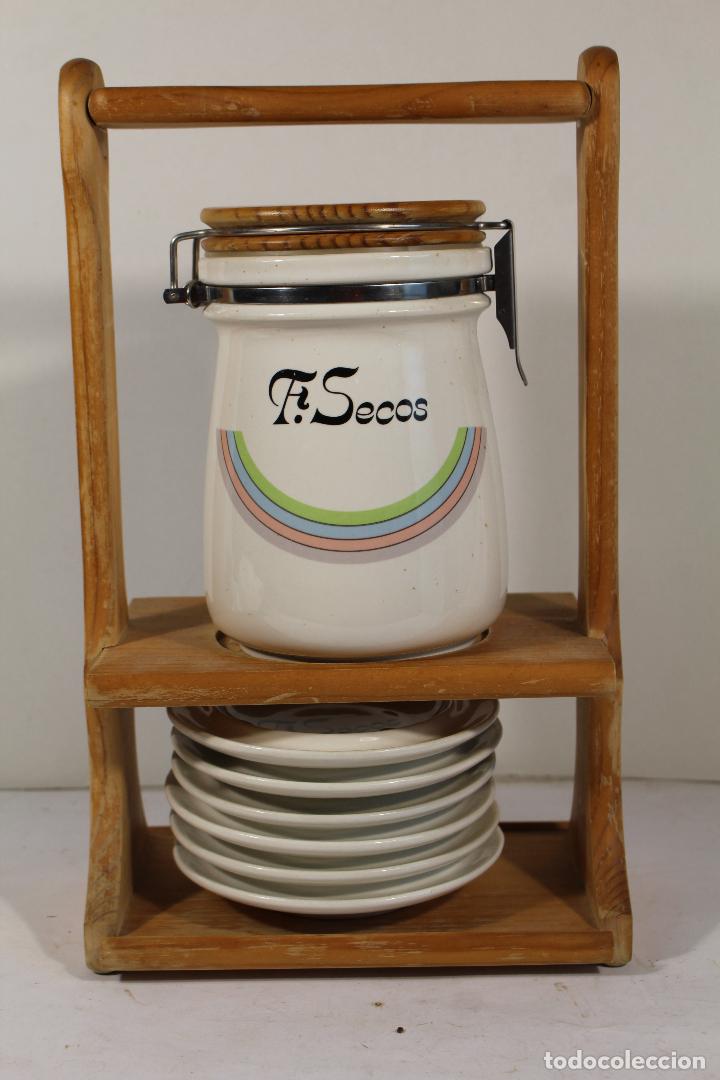 Vintage: juego de platos de ceramica para aperitivos