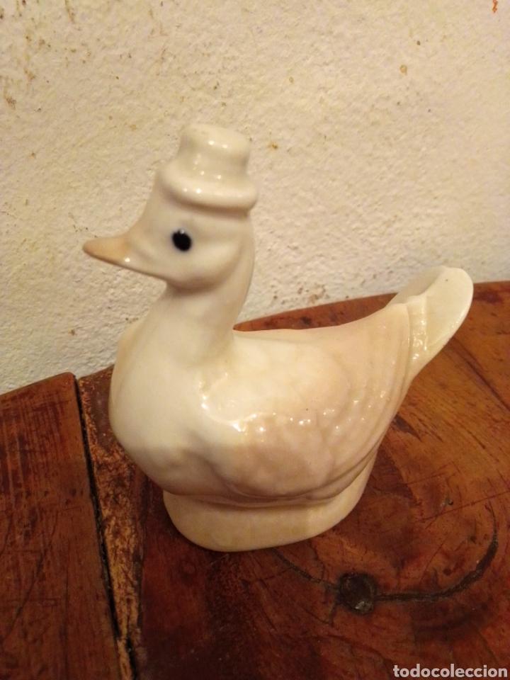 Vintage: Figura de porcelana pato 9&times;9 cms