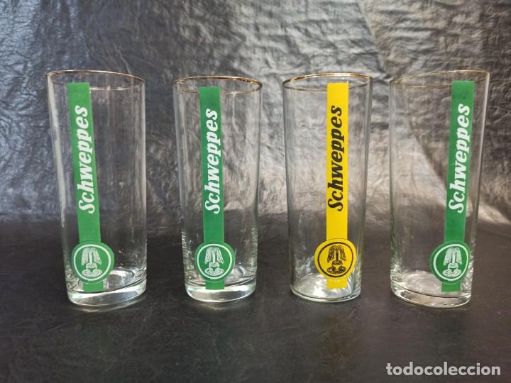 Vintage: 4 vasos de Schweppes. C25 - Foto 1