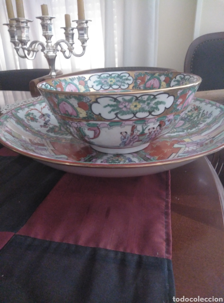 Vintage: Conjunto de 3 piezas porcelana macao a&ntilde;os 60