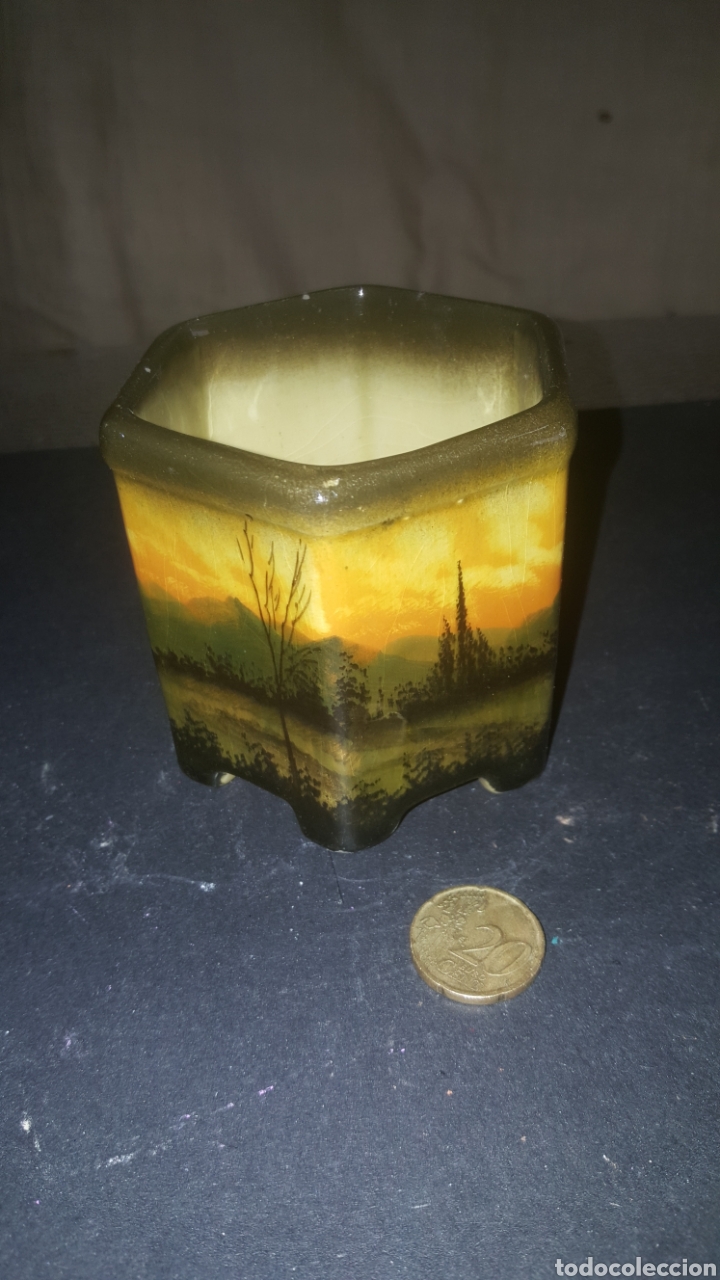 Vintage: Portalapices de ceramica nordica