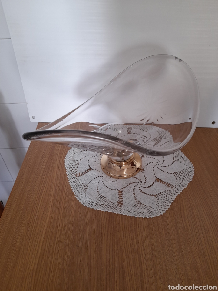Vintage: CENTRO DE MESA DE CRISTAL TALLADO - Foto 3