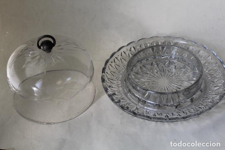 Vintage: QUESERA DE CRISTAL TALLADO - Foto 2