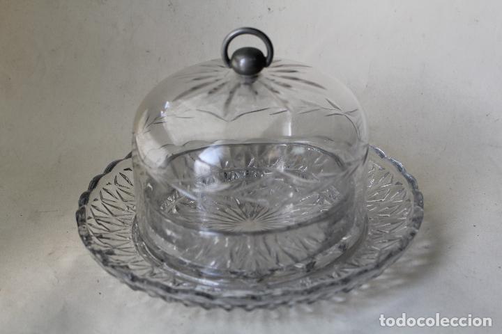 Vintage: QUESERA DE CRISTAL TALLADO - Foto 3