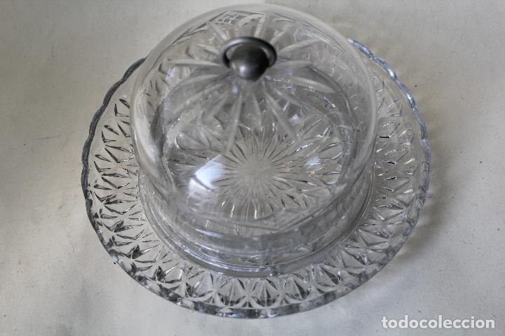 Vintage: QUESERA DE CRISTAL TALLADO - Foto 4