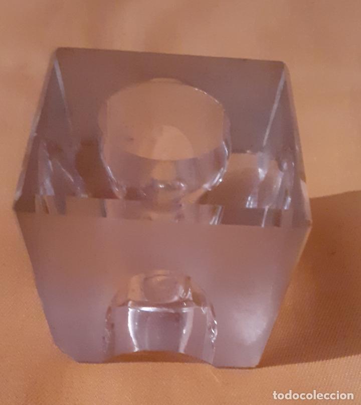 Vintage: Portavelas de cristal. - Foto 1