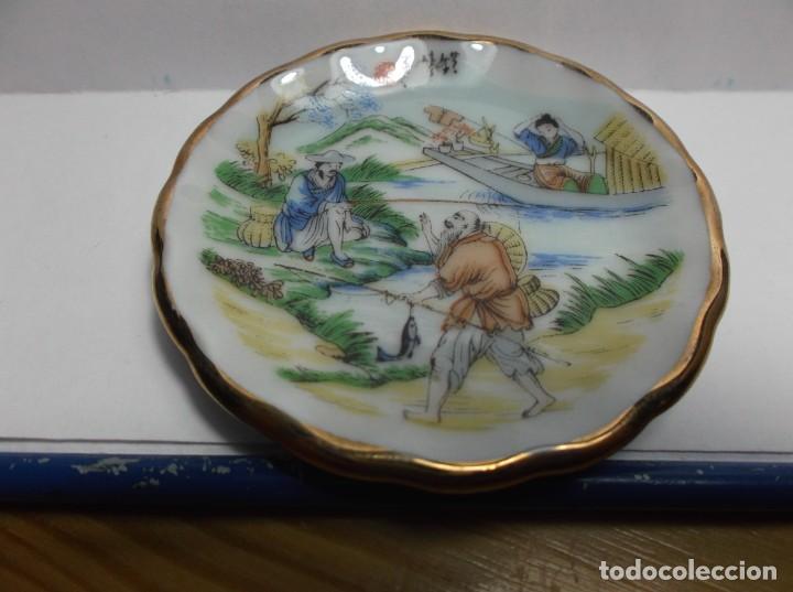 Vintage: PLATITO DE CERAMICA - MINIATURA - PAISAJES CHINOS - CERAMICA VI-RE -. MHOI-XENT.