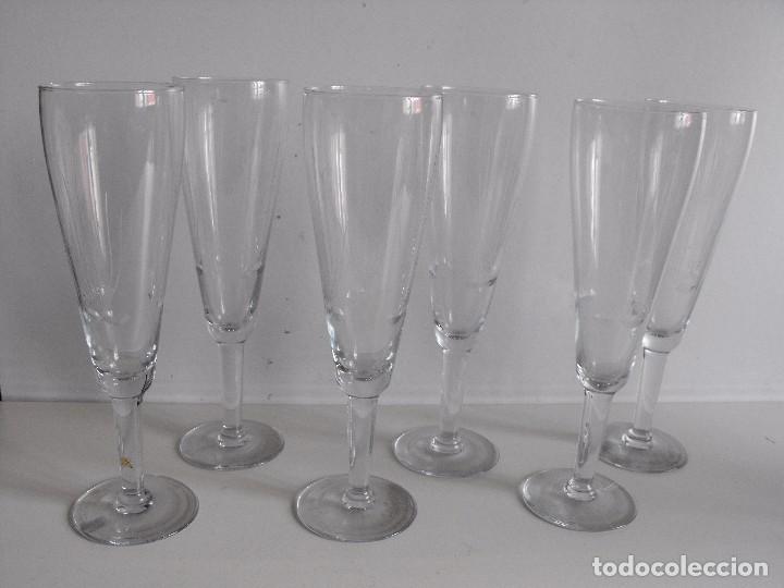 Vintage: Seis copas de champan. - Foto 1