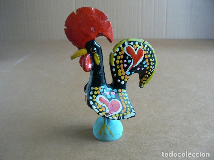 Vintage: Gallo de Barcelos Portugal - Figura de ceramica portugesa de los a&ntilde;os 70