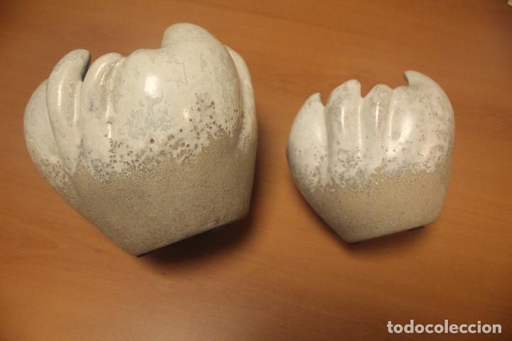Vintage: JUEGO DE 2 OBJETOS DE CERAMICA GRANDE 18 X15 Cm PEQUE&Ntilde;O 13 X12 Cm VER FOTOS
