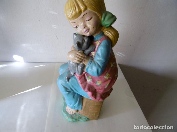 Vintage: NI&Ntilde;A CON GATO - Foto 2