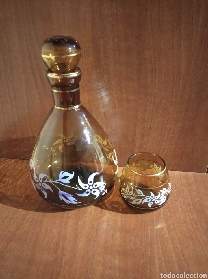 Vintage: Botella y copa de brandy - Foto 1