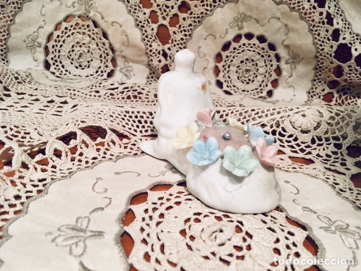 Vintage: Perro porcelana alfileres