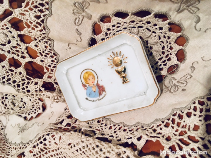 Vintage: Recordatorio porcelana 1a comuni&oacute;n