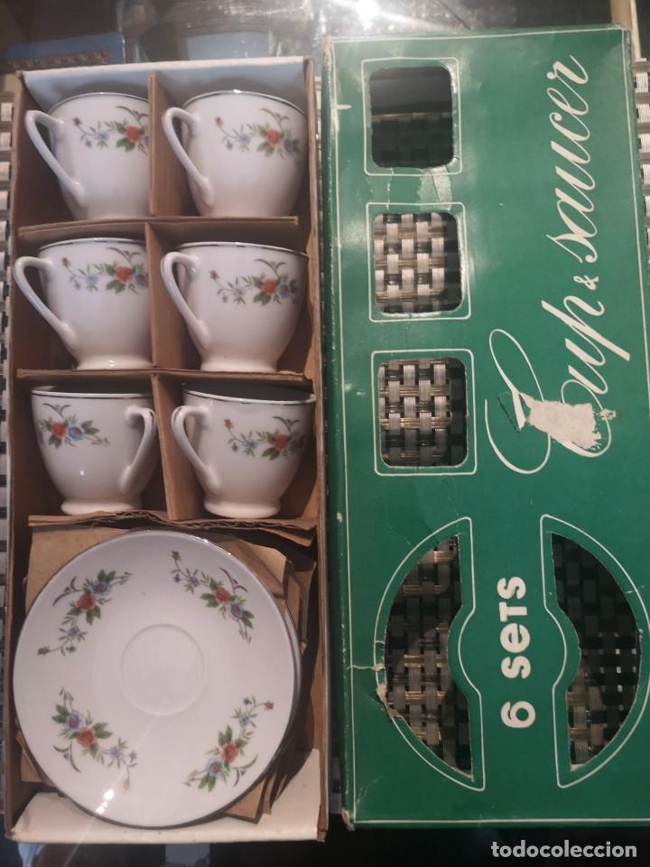 Vintage: Juego de t&eacute; para 6 de fina porcelana China