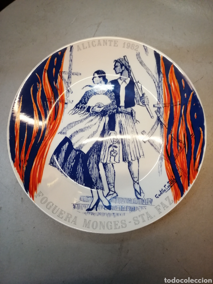 Vintage: Plato fogueras, Alicante, 1982