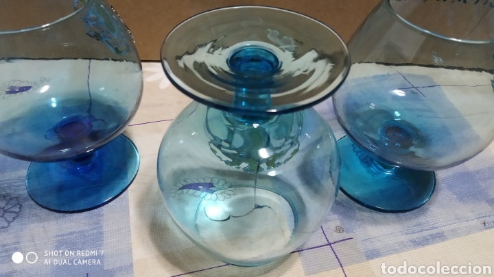 Vintage: Copas de cognac azules - Foto 4