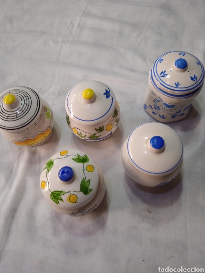 Vintage: 6 botecitos hierbas - Foto 1