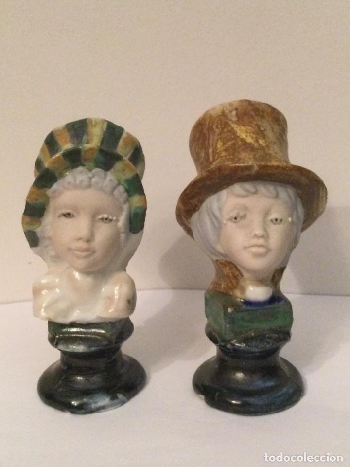 Vintage: CABEZAS DE PORCELANA DE NI&Ntilde;O Y NI&Ntilde;A, INGLES, VALENCIA