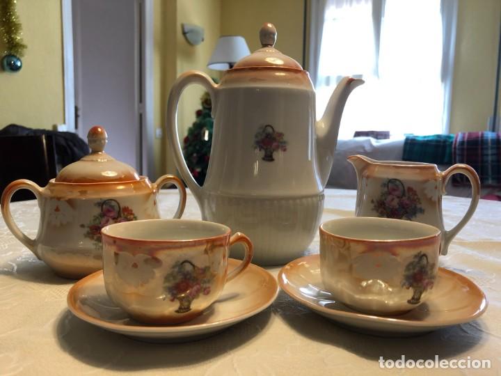 Vintage: Juego de cafe porcelana s. XIX