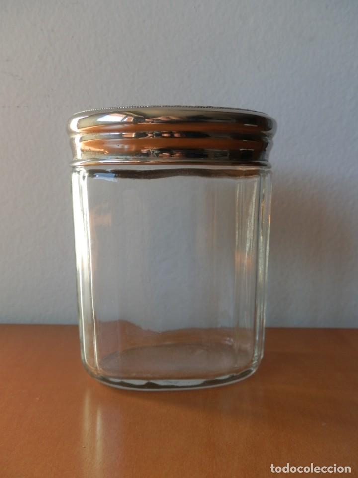 Vintage: UTENSILIO DE VIAJE PARA TOCADOR EN CRISTAL Y METAL