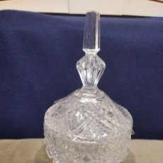 Vintage: ANTIGUA BOMBONERA CRISTAL DE ROCA EN PERFECTO ESTADO DE CONSERVACION COMO NUEVA