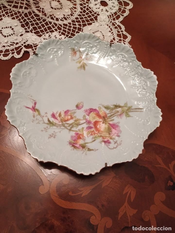 Vintage: Plato Limoges azul.