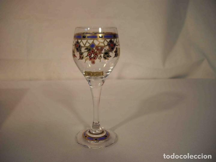 Vintage: SET SEIS COPAS ORO RAFOLS - Foto 2