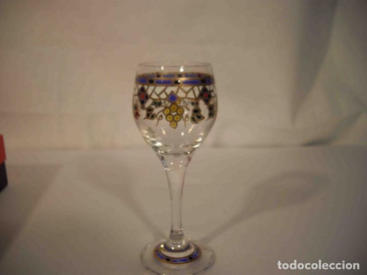 Vintage: SET SEIS COPAS ORO RAFOLS - Foto 3