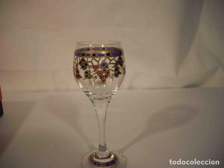 Vintage: SET SEIS COPAS ORO RAFOLS - Foto 4