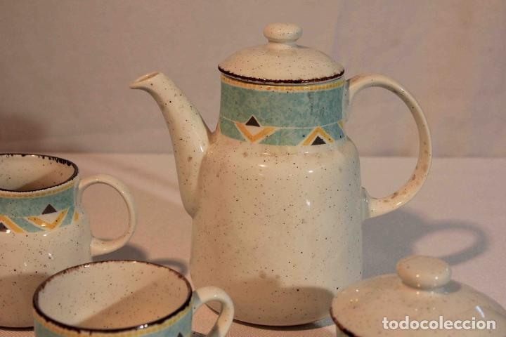 Vintage: JUEGO CAFE TURQUESA - Foto 4
