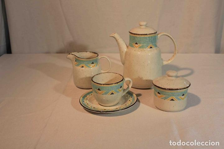 Vintage: JUEGO CAFE TURQUESA - Foto 1