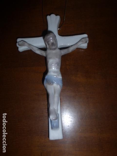 Vintage: CRUCIFIJO DE CERAMICA PARA COLGAR