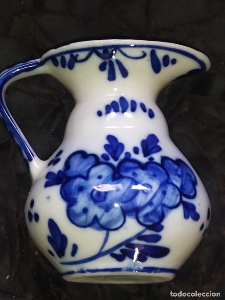Vintage: ANTIGUA JARRITA JUEGO DE TE? AZUL BLANCO BLUE PAISAJE MOLINO HOLANDES HARD PRINTED