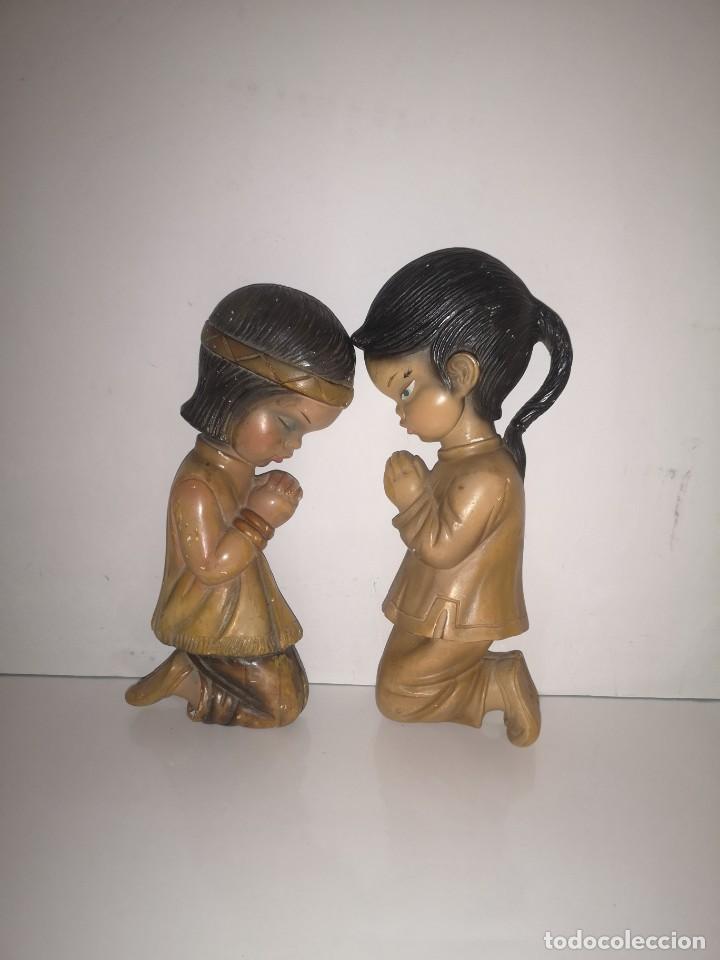 Vintage: 2 ni&ntilde;os de estuco a&ntilde;os 60