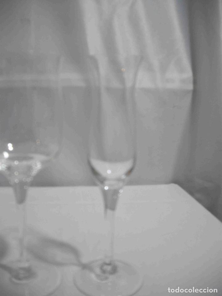 Vintage: SET 6 COPAS CAVA BOCA ABIERTA - Foto 1