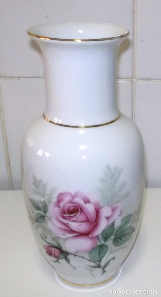 Vintage: JARRON DE PORCELANA CON FLORES SAMBO