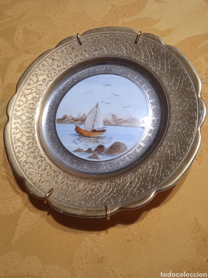 Vintage: Plato decorativo oro