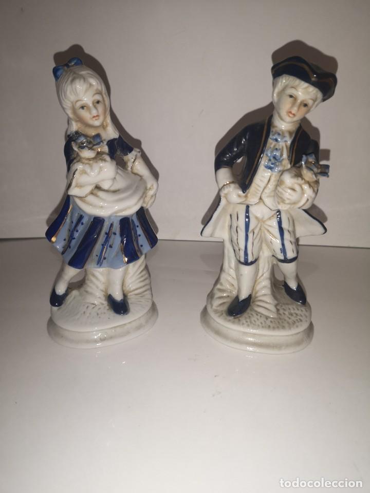 Vintage: Figuras de porcelana Jap&oacute;n