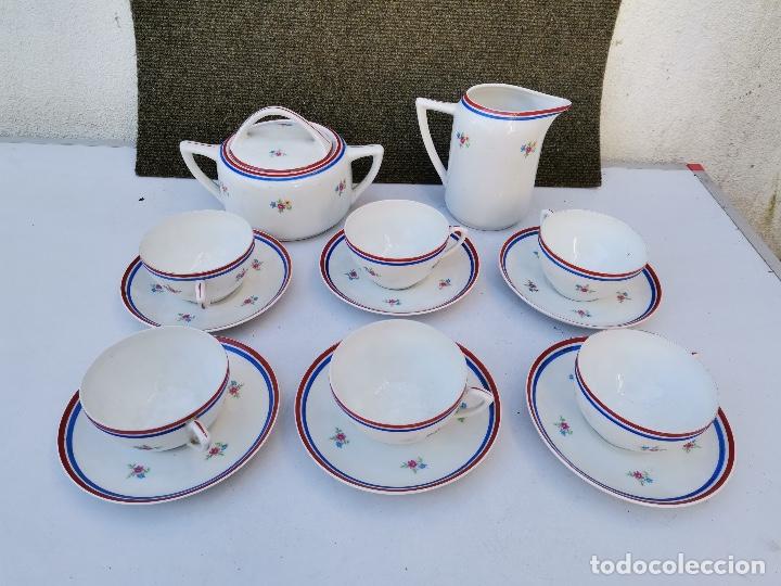 Vintage: JUEGO DE CAFE EN PORCELANA VISTA ALEGRE ART DECO