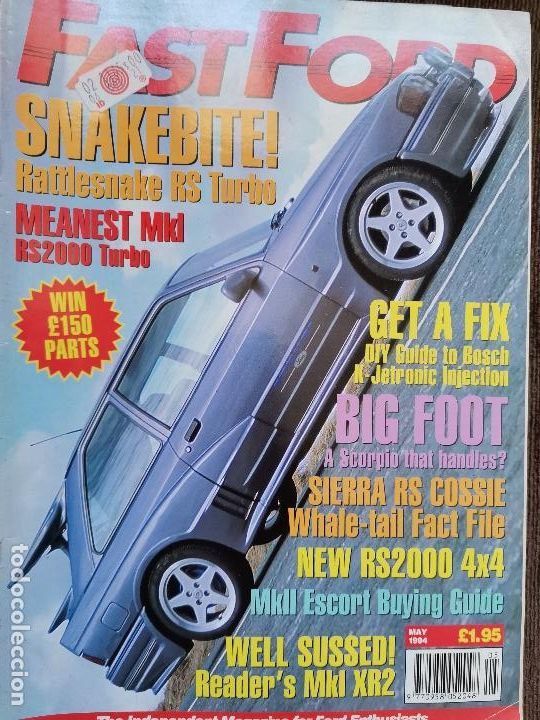 Vintage: 1994 REVISTA FAST FORD - SIERRA RS COSSIE - FORD RS 2000 4X4 - FORD XR2 MKI